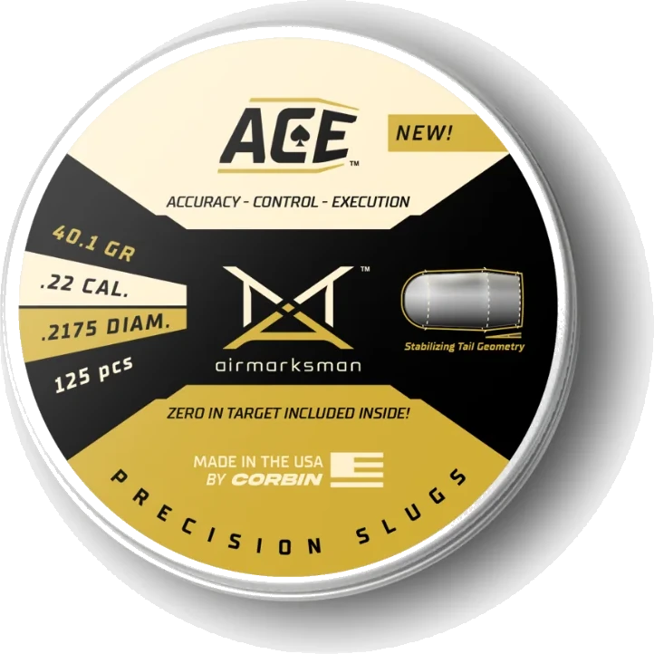 AirMarksman “ACE” Precision Slug – .22 40.1gr (.2175) – 125ct – Boat Tail