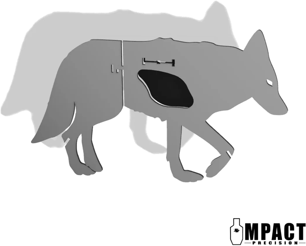 Full Size Coyote AR500 Steel Target w/ Kill Zone