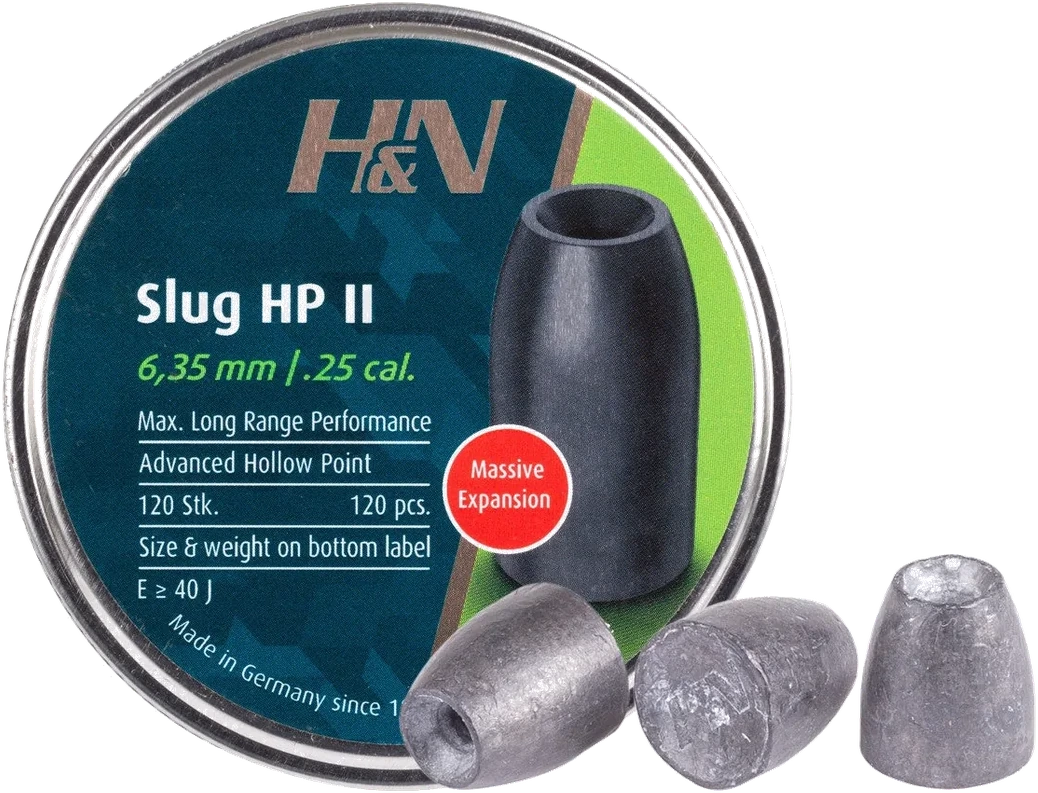 H&N Slug HP II, .249 Cal, 28 Grains, Hollowpoint, 120ct