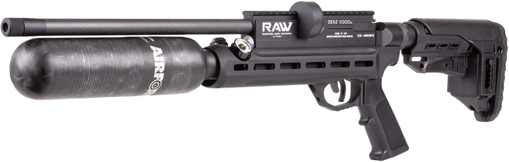 RAW HM1000x Mini Chassis PCP Air Rifle – Caliber & Barrel Interchangeable