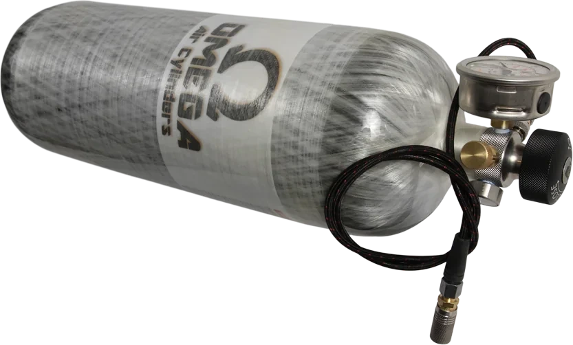 Omega 75 cu/ft 4500psi Tank w/ HP3 Valve, Hose and QC's